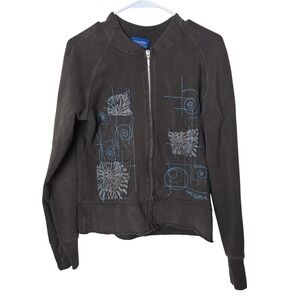 Cirque Du Soleil Vintage Zip Up Sweatshirt Jacket Sun Patches Embroidered Medium